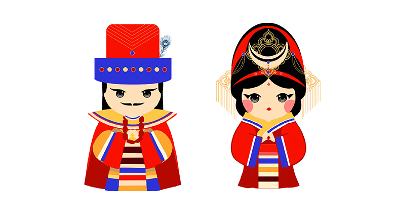 The cartoon image of Wen Cheng Princess